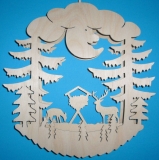 beleuchtetes Fensterbild "Wildftterung"